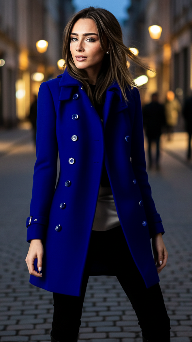 Elena | Velvet Jacket With Gold Accents - Lumina