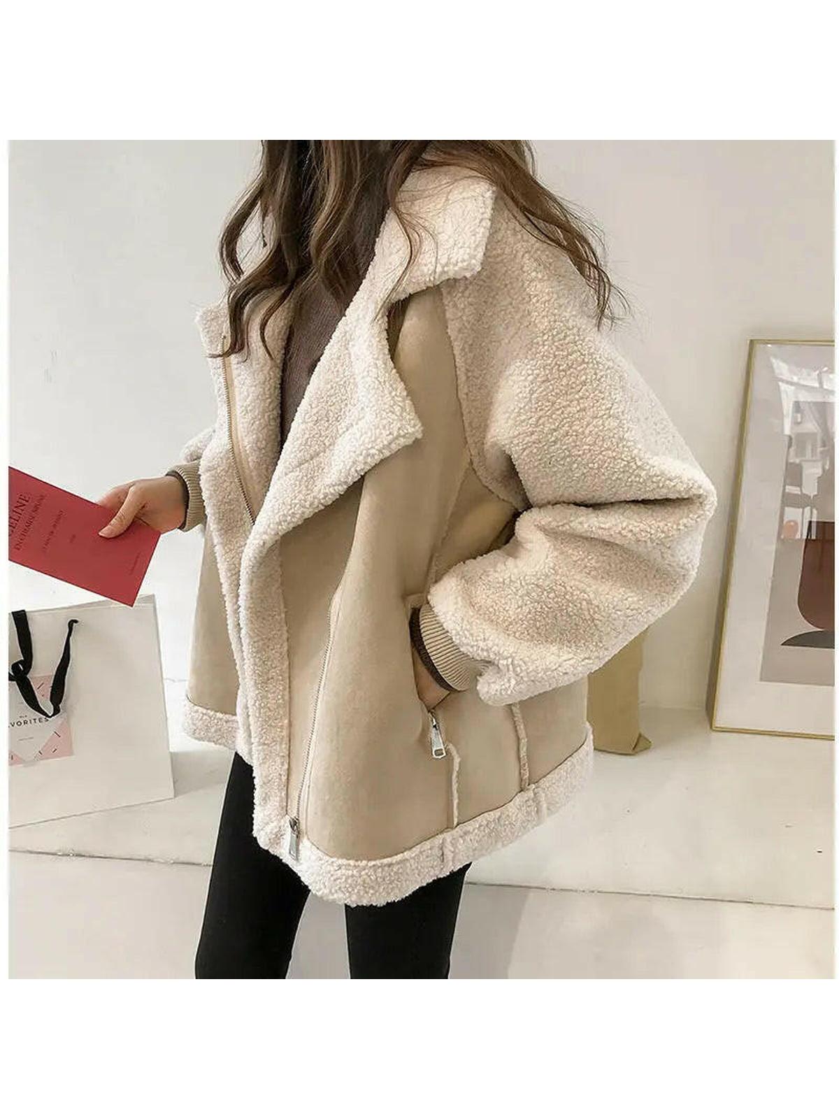 Erin ™ | Stylish Faux Shearling Zip-Up Jacket