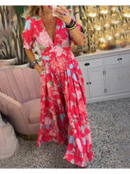 FLORIANA™ - Vibrant Floral Dress