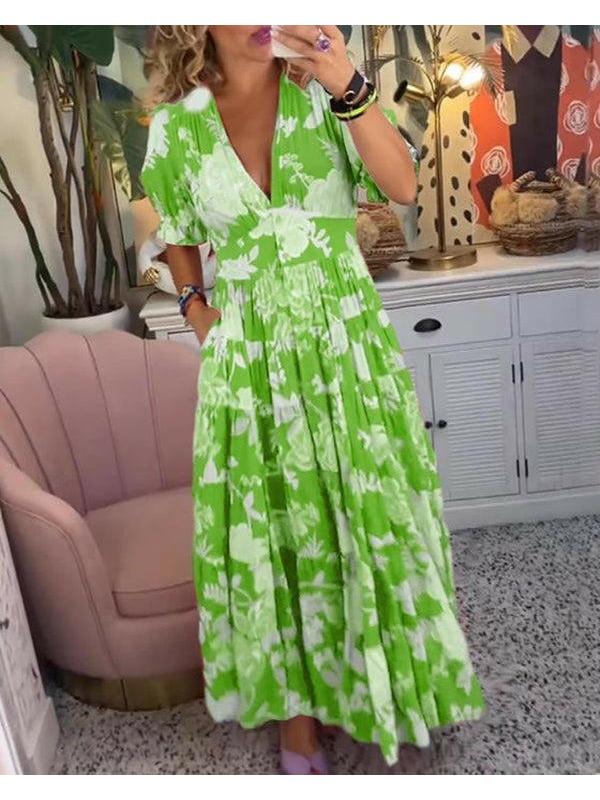 FLORIANA™ - Vibrant Floral Dress