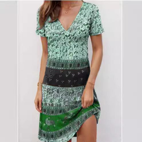 Kira | Mini Dress Relaxed Patchwork Boho - Lumina