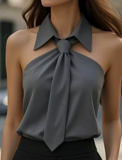 Lily | Halter Blouse Contrast - Lumina