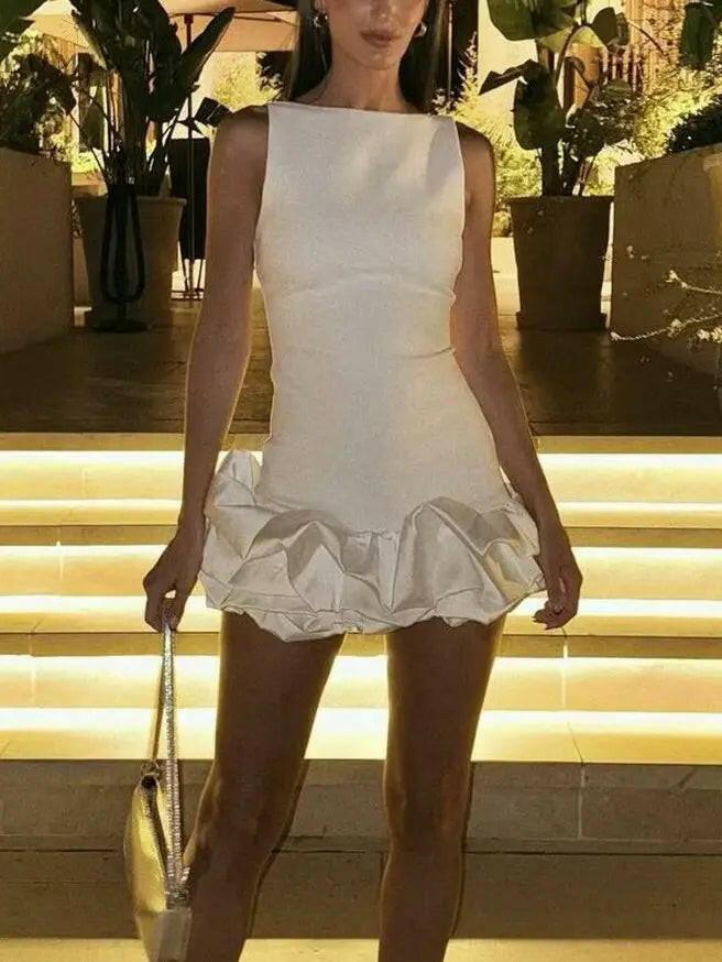 Lily - Stylish Sweet Ruffled Mini Dress