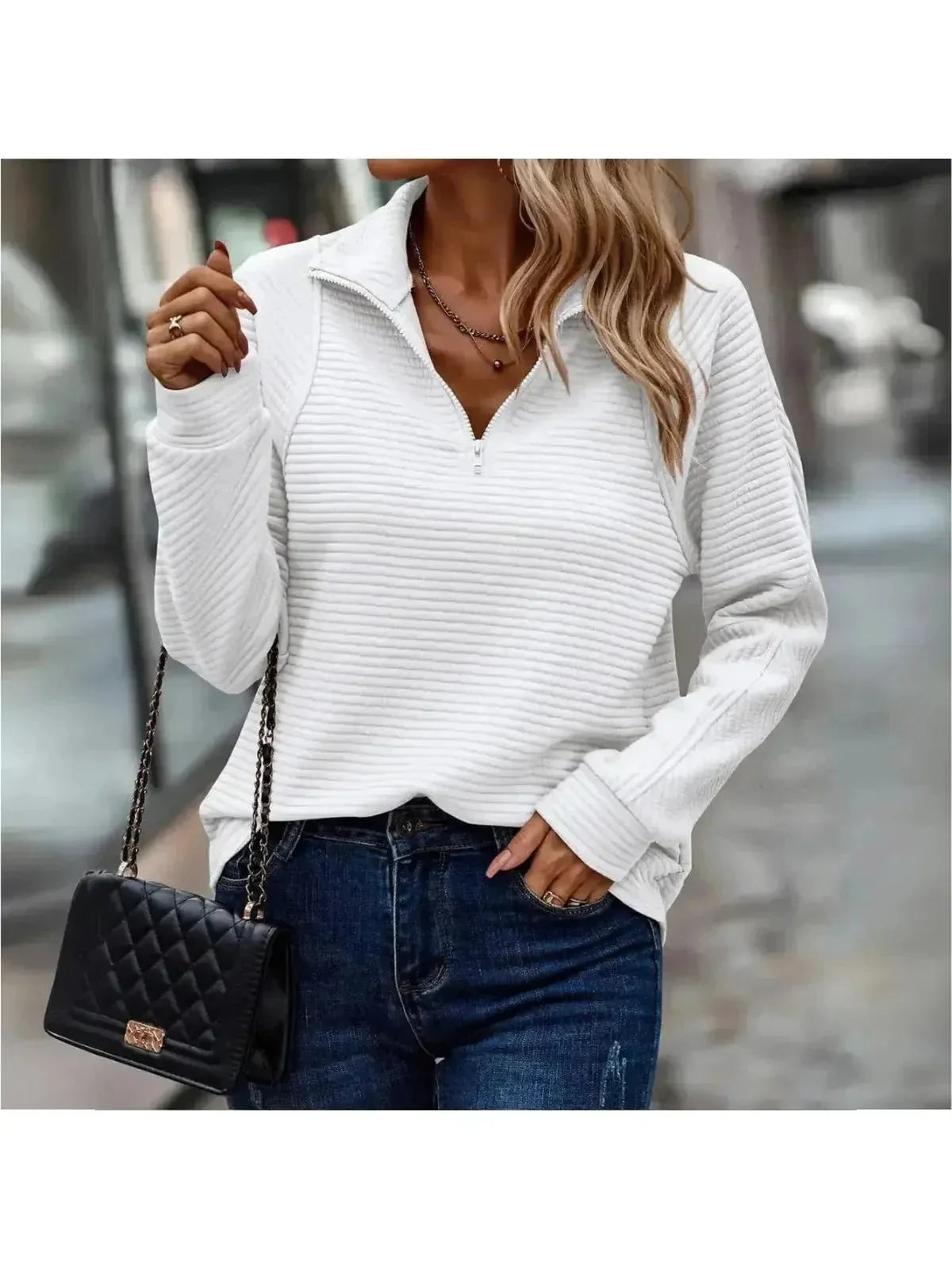 Dylisa - Elegant Zip Sweater