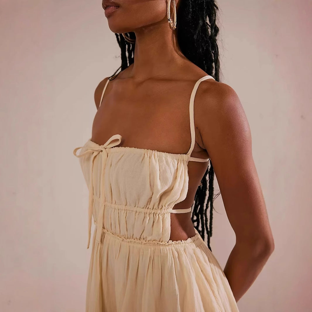 Valence | Mini Dress Smocked Bust Straps - Lumina