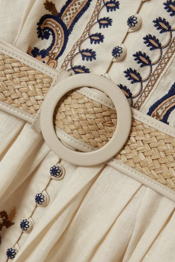 Marigold | Embroidered Boho Dress - Lumina