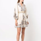Marigold | Embroidered Boho Dress - Lumina