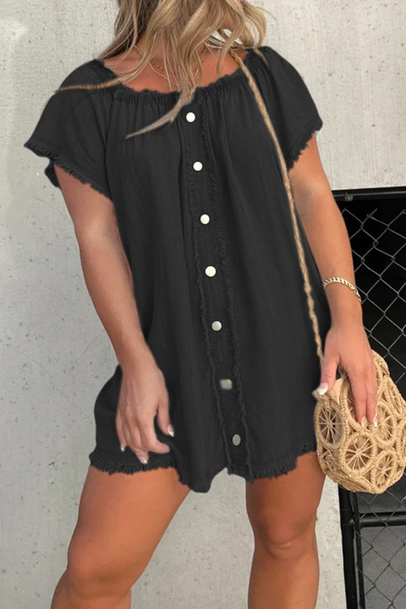 Elara | Off-Shoulder Denim Dress - Lumina