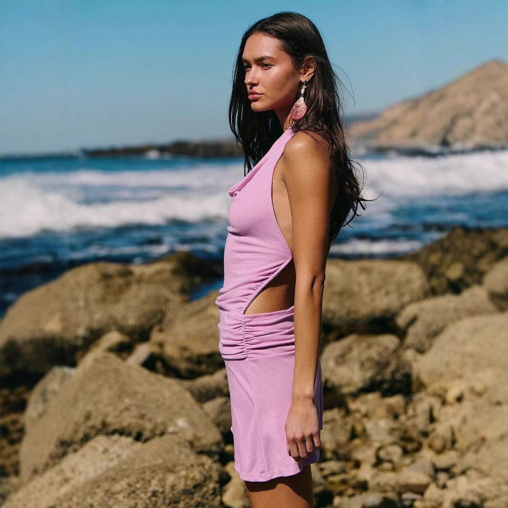 Nova | Bodycon Mini Dress Open Back - Lumina