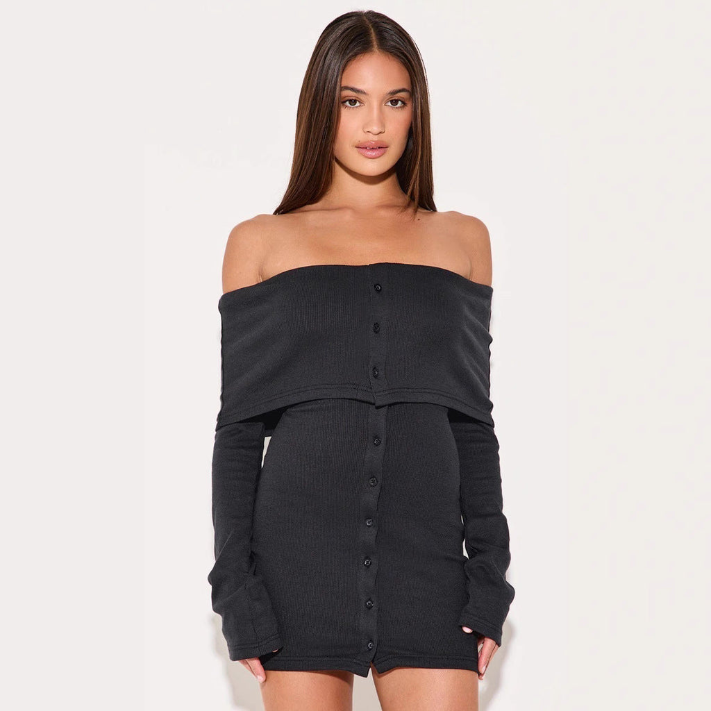 Novara | Off-Shoulder Mini Dress - Lumina