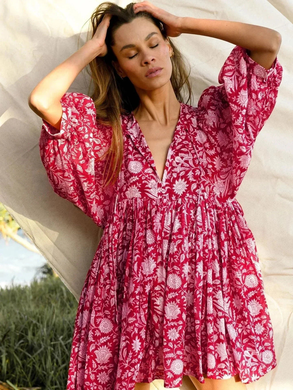 Aurora Flow Boho Floral | Women's Dress - Lumina
