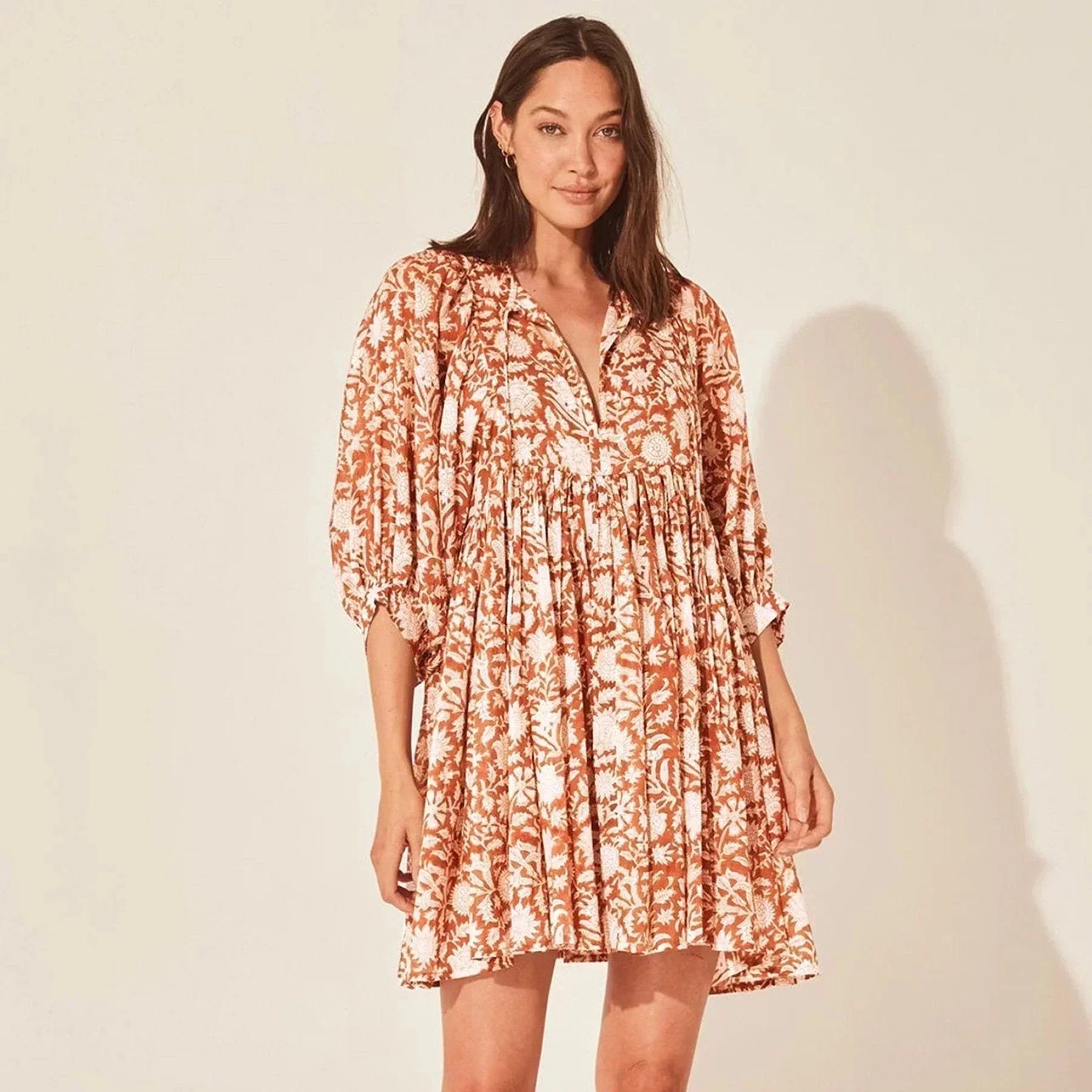 Aurora Flow Boho Floral | Women's Dress - Lumina