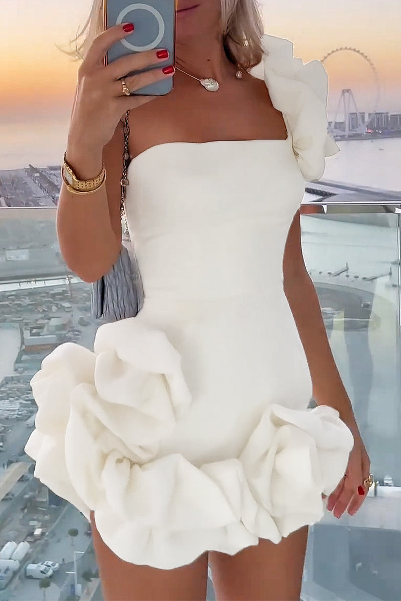 Aurelia | One-Shoulder Mini Dress - Lumina