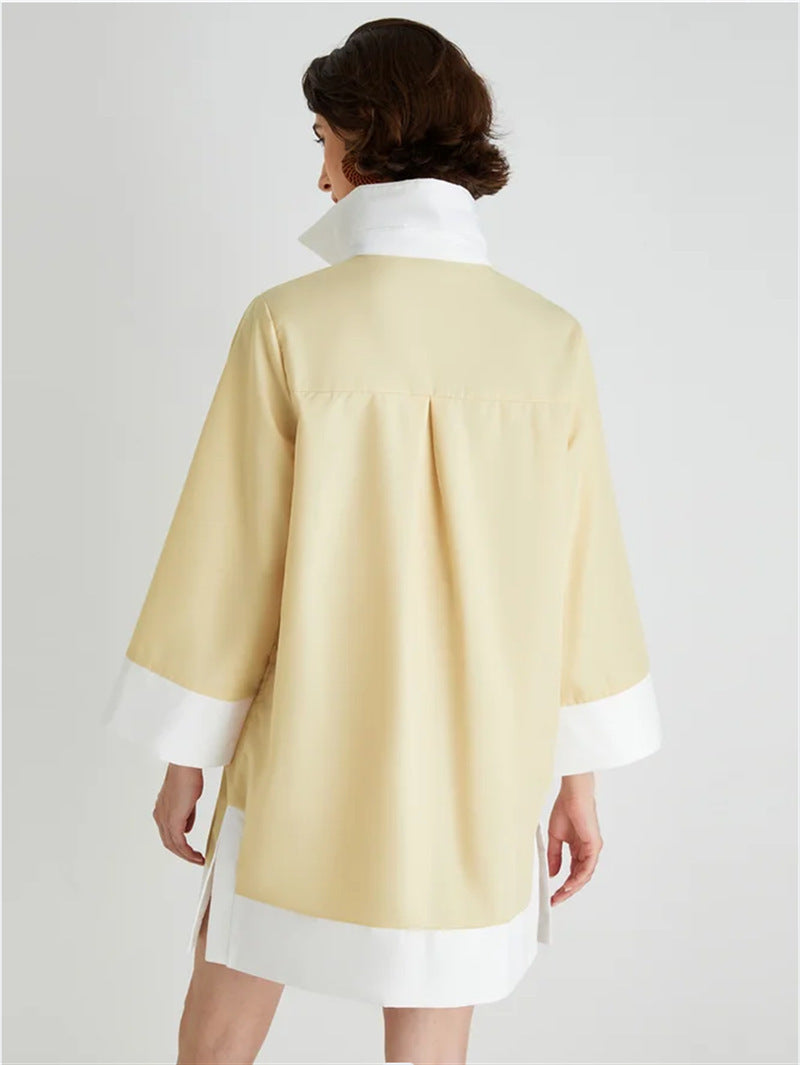 Nyx | Tunic Dress High Collar 3/4 Sleeve - Lumina