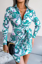 Mira | V-Neck Wrap Dress with Tie Waist - Lumina