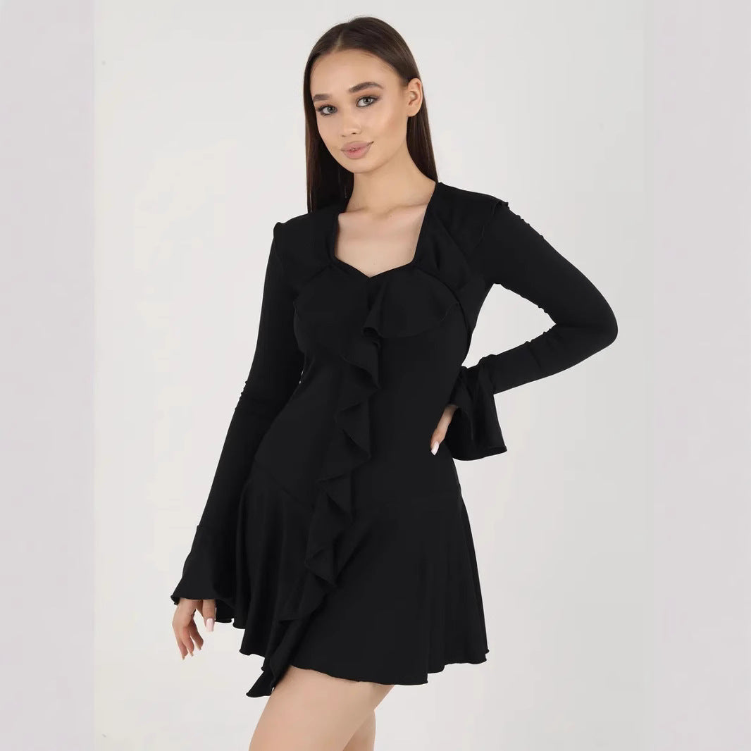 Nova | Slim Fit V-Neck Mini Dress - Lumina
