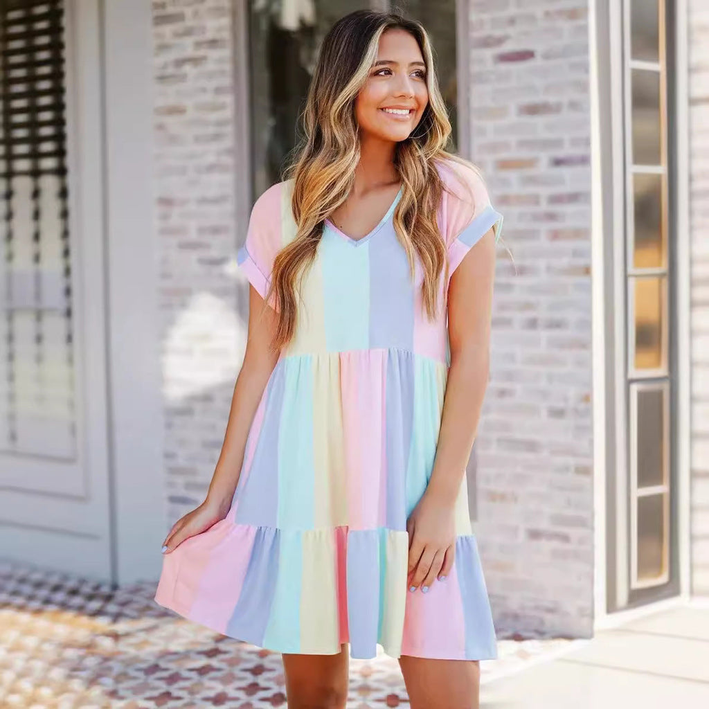 Lyra | Casual Dress Tiered Knee-Length - Lumina