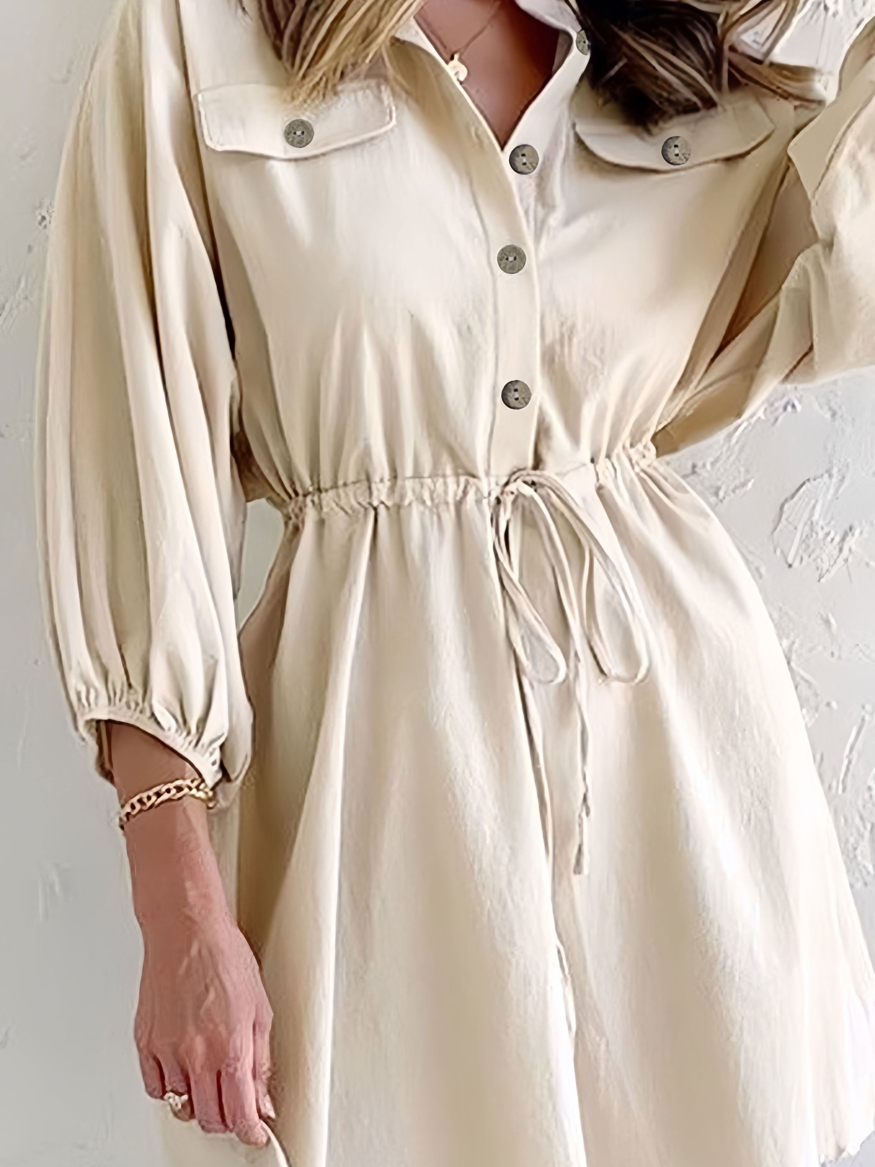 Lyra | Shirtdress Button-Down Collared - Lumina
