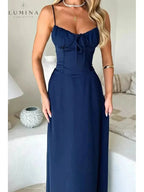 Maelys - Lace-Up Sleeveless Maxi Dress