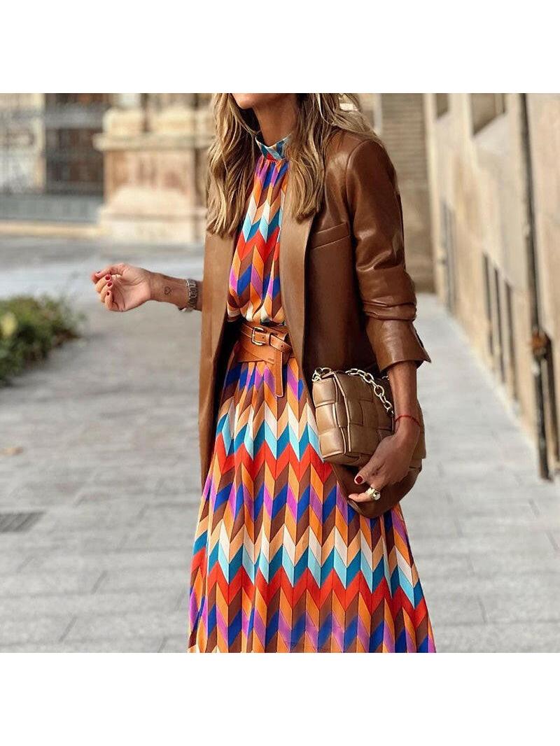 Marisol™ - Vibrant Geometric Dress