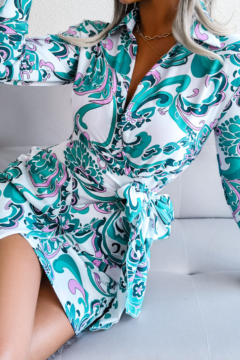 Mira | V-Neck Wrap Dress with Tie Waist - Lumina