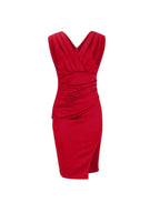 Nadinee™ - V-Neck Dress With Slit