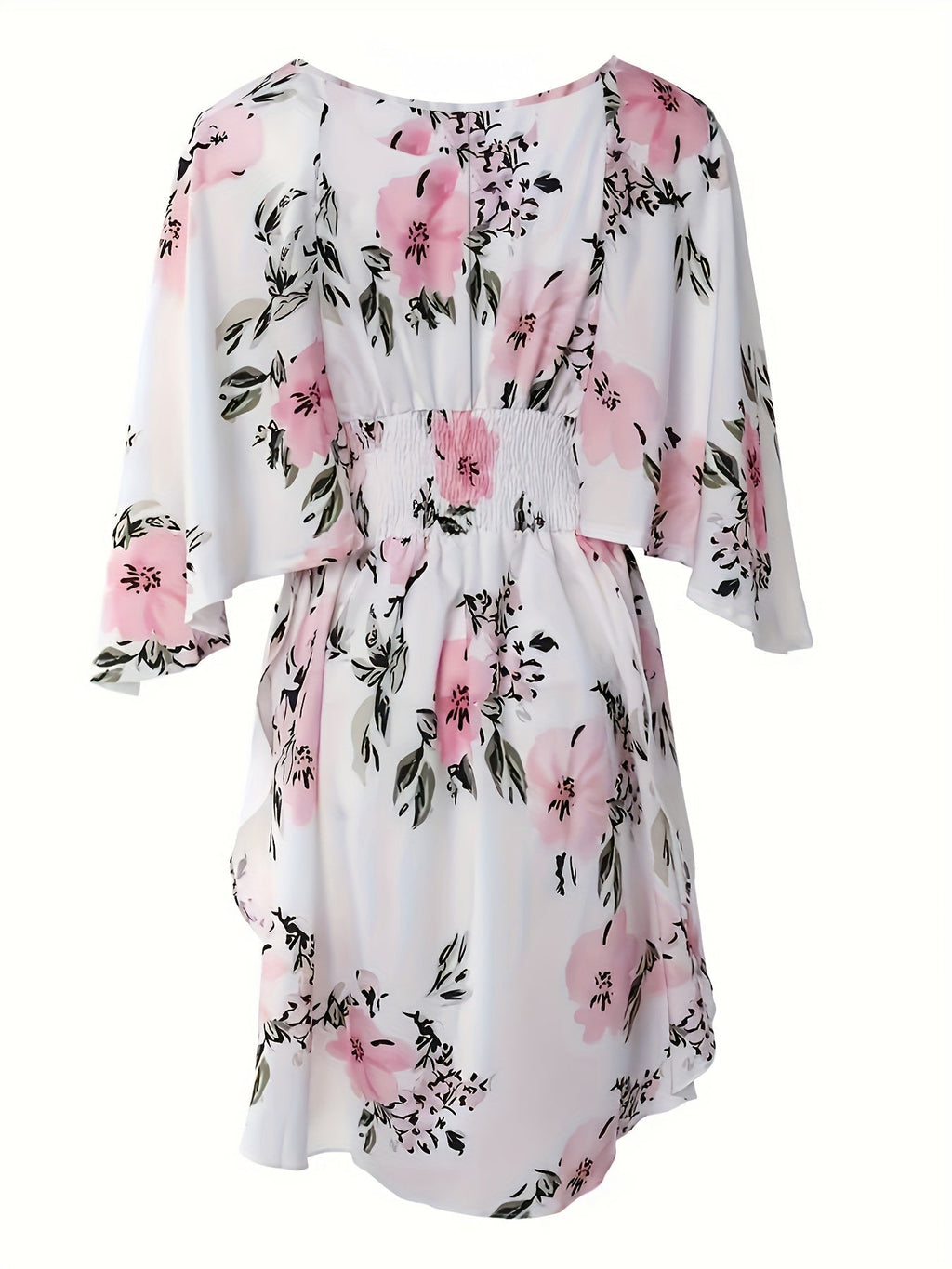 Nova | Floral Print Dress with V-Neck - Lumina