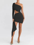 Nova | One-Shoulder Bodycon Mini Dress - Lumina