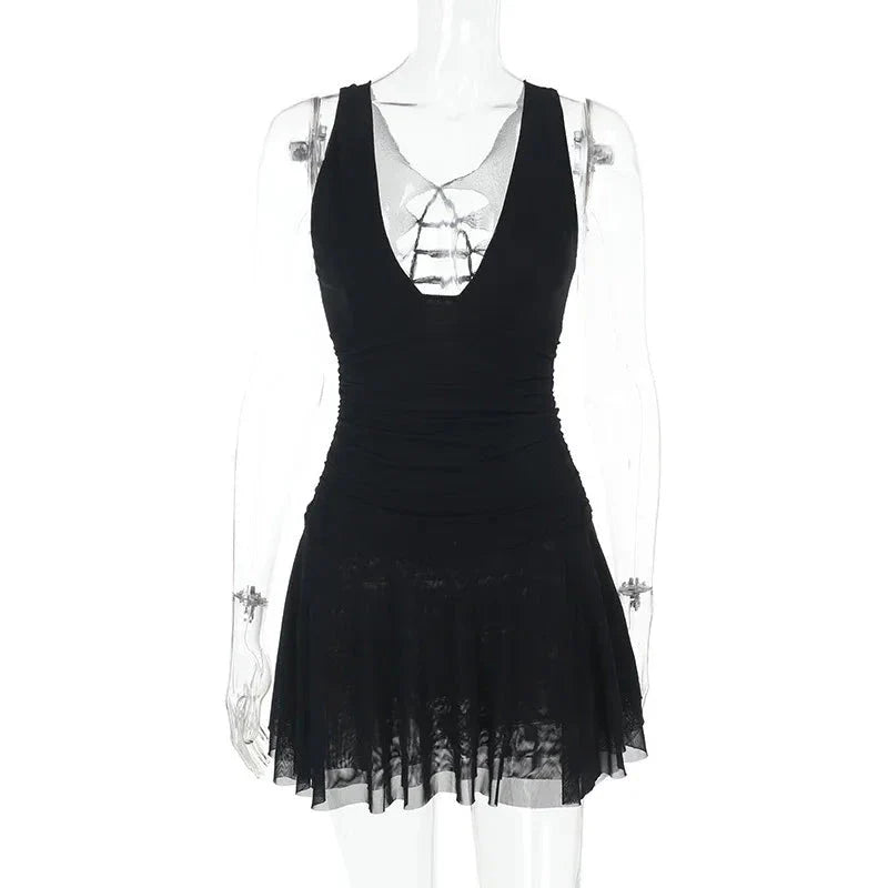 Nova | Sleeveless A-Line Mini Dress - Lumina