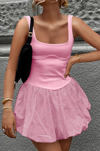 Nova | Sleeveless Bubble Hem Mini Dress - Lumina