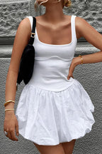 Nova | Sleeveless Bubble Hem Mini Dress - Lumina