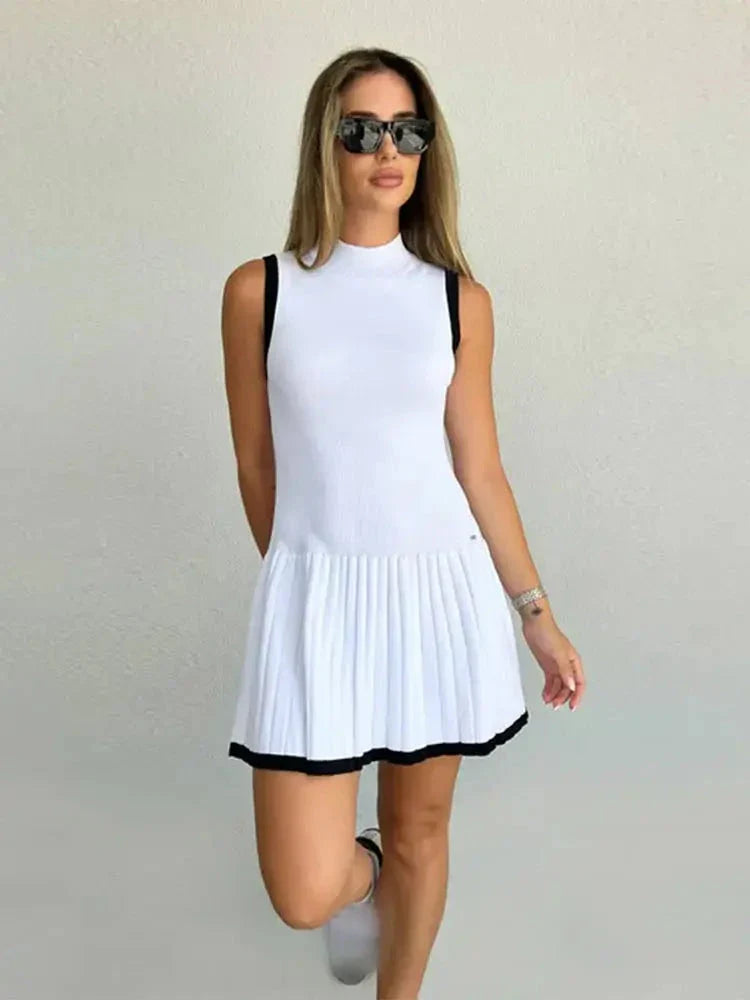 Nova | Sleeveless Pleated Mini Dress - Lumina