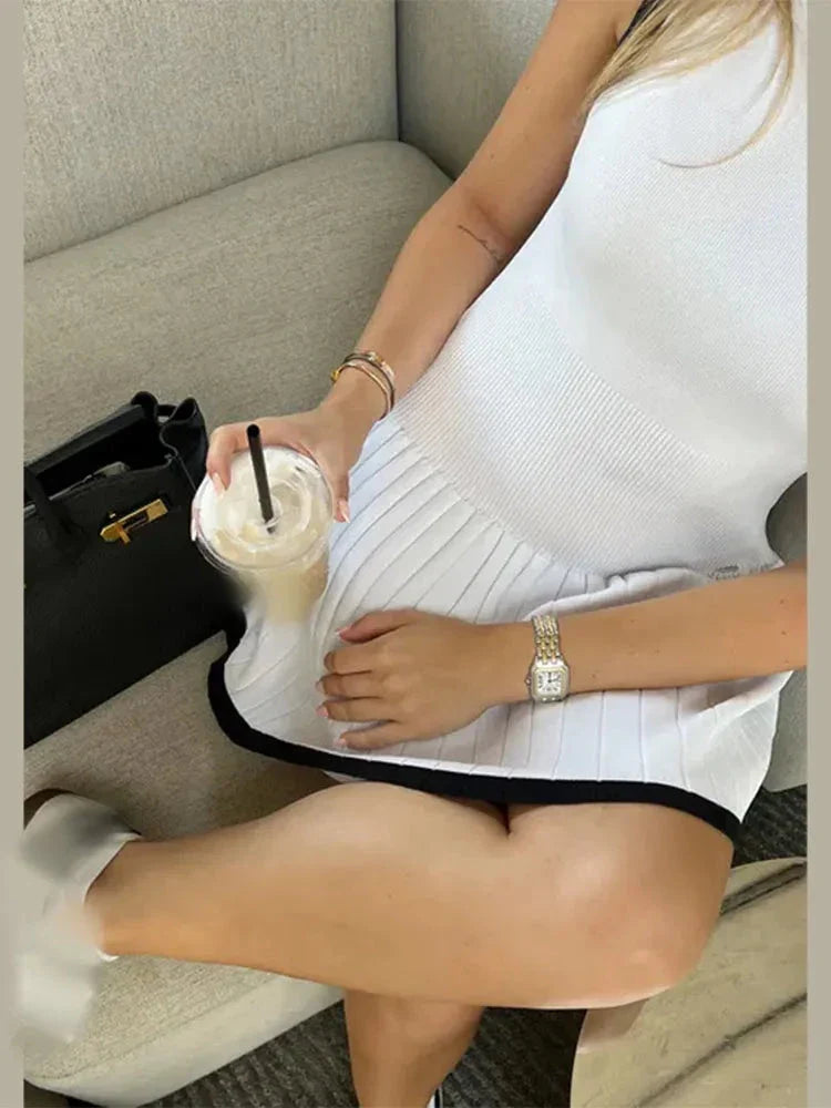 Nova | Sleeveless Pleated Mini Dress - Lumina