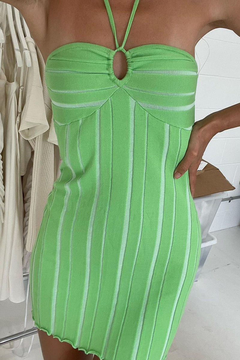 Nova | Strapless Ribbed Mini Dress - Lumina