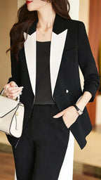 Camille | Monochrome Tailored Pant Suit - Lumina