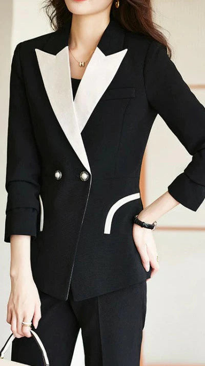 Camille | Monochrome Tailored Pant Suit - Lumina