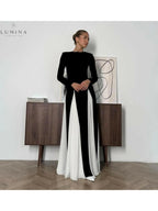 Paisley - Sleek Spliced Crewneck Slim-Fit Dress