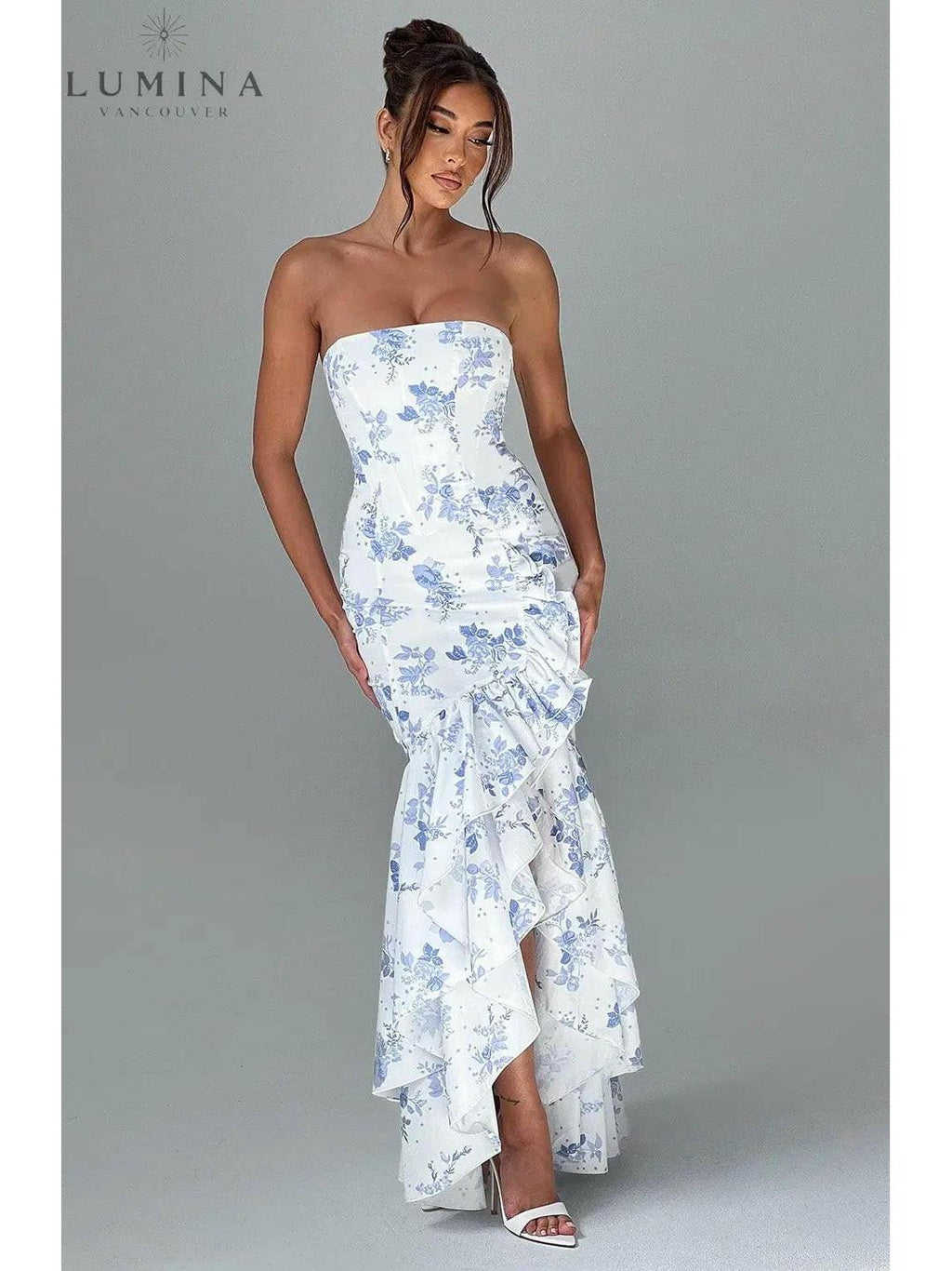 Riviera | Sleeveless Slit Ruffle Maxi Dress