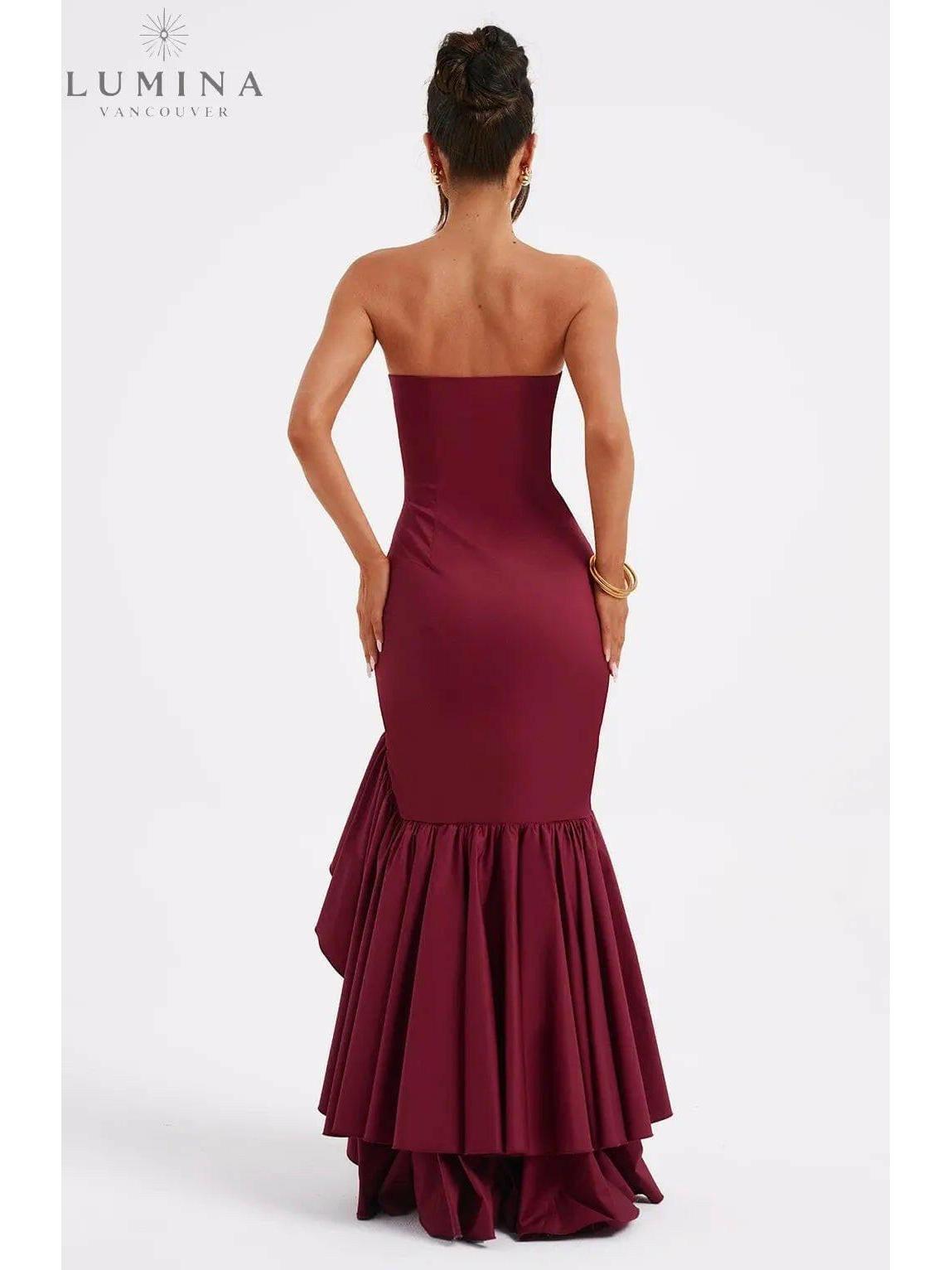 Riviera | Sleeveless Slit Ruffle Maxi Dress