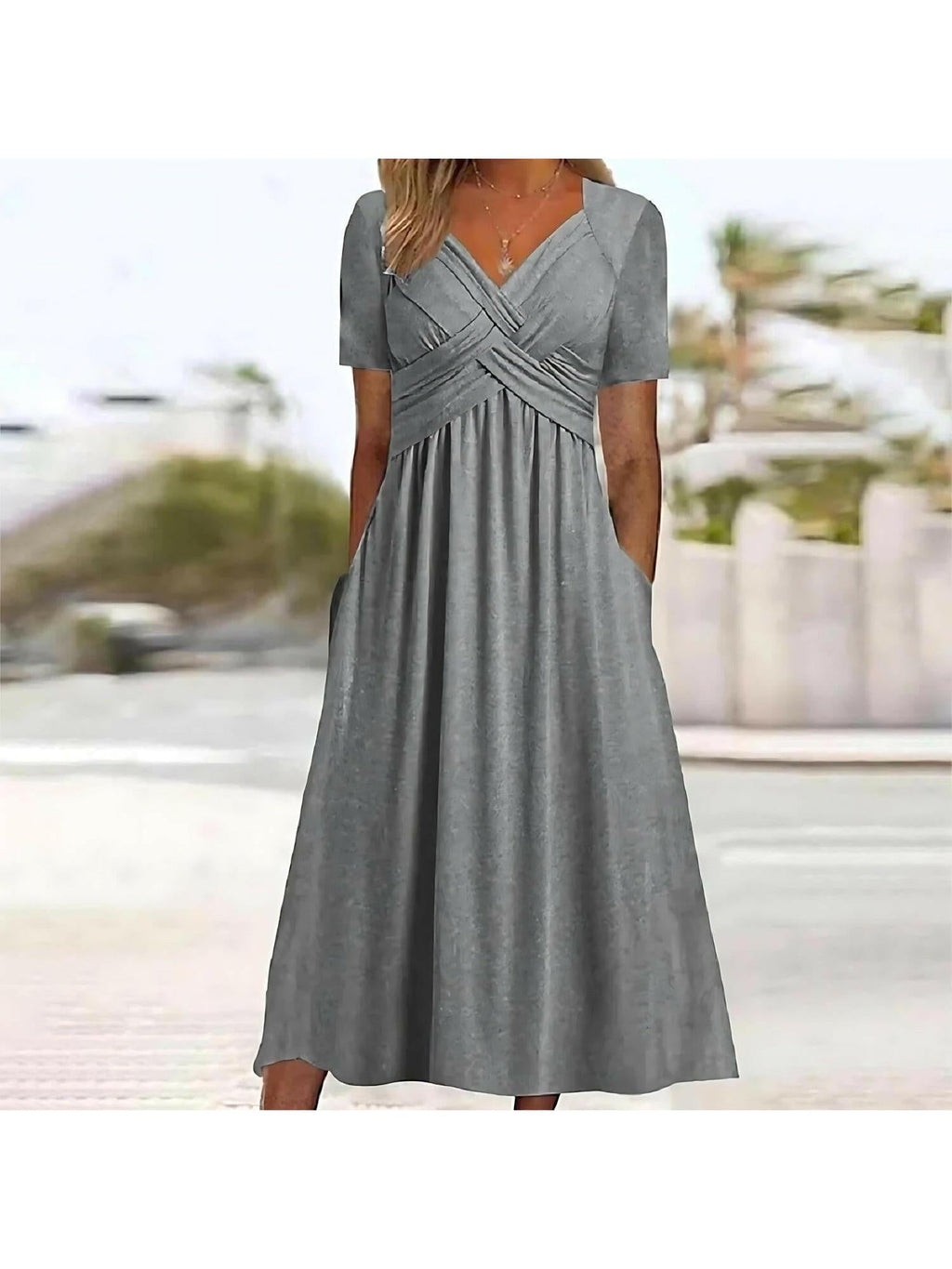 Vicky™ - Casual Elegance Midi Dress