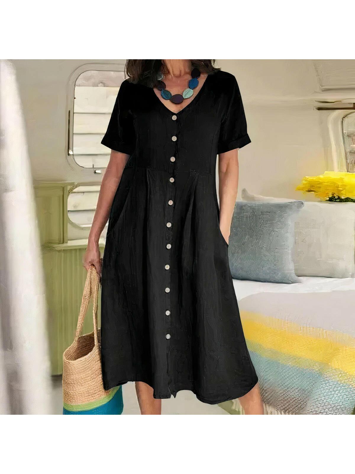 Yasmin™ - Effortless Buttoned Dress