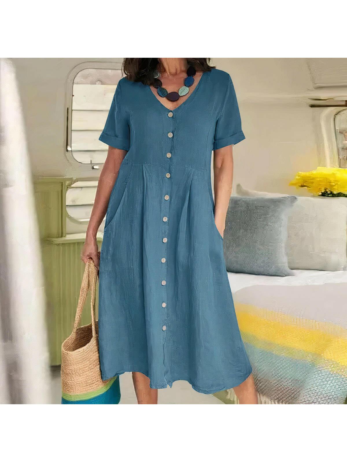 Yasmin™ - Effortless Buttoned Dress