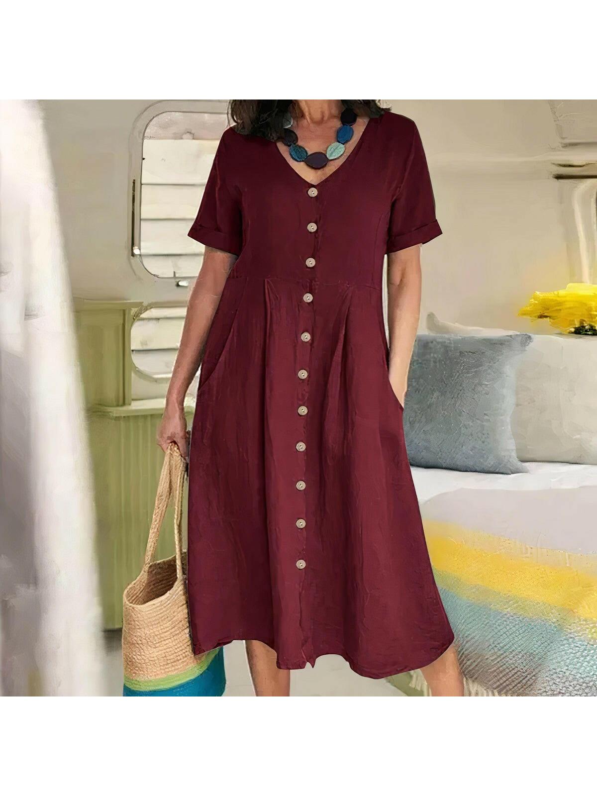 Yasmin™ - Effortless Buttoned Dress