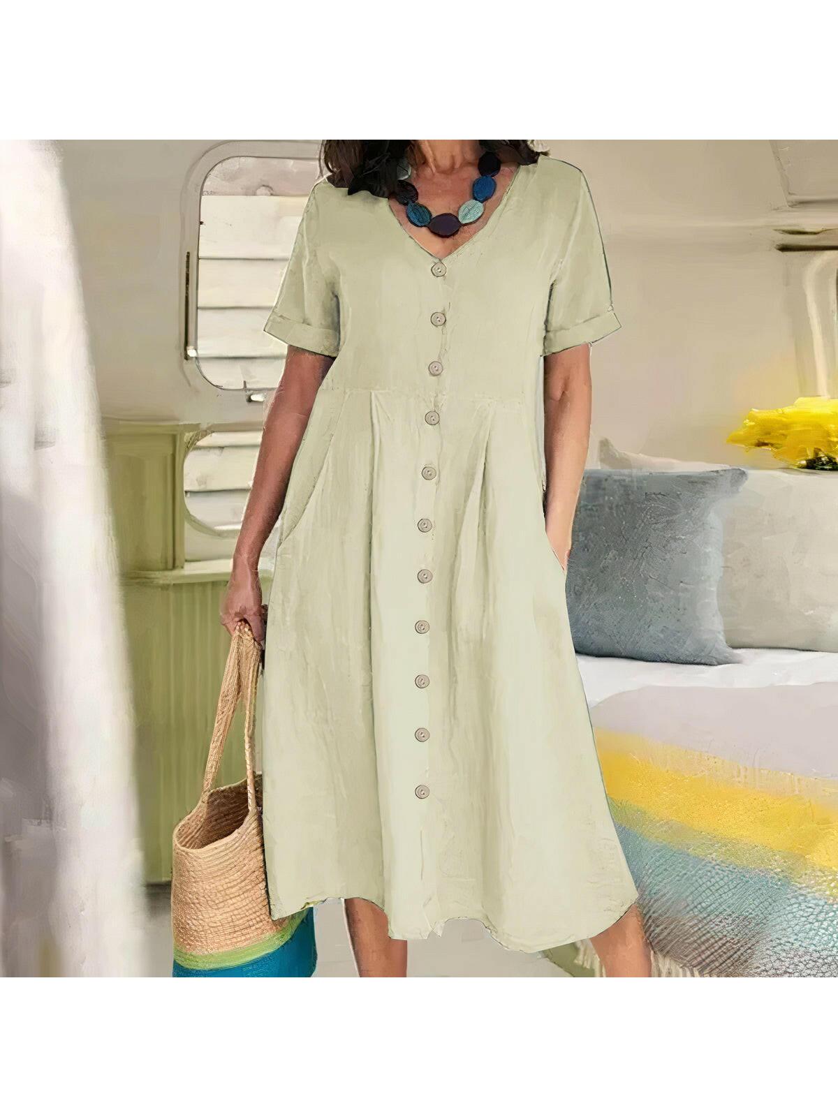 Yasmin™ - Effortless Buttoned Dress